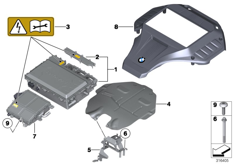 Genuine BMW 12367591648 E72 Cover For Power Electronic Converter (Inc. Hybrid X6) | ML Performance UK Car Parts