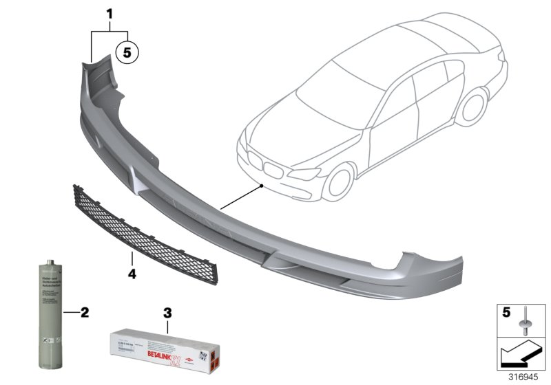 Genuine BMW 51117980115 Primed Front Spoiler (Inc. Alpina B7, Alpina B7LX & Alpina B7L) | ML Performance UK Car Parts