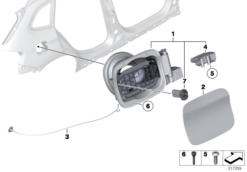 Genuine BMW 67117193172 E84 F25 Filler Flap Actuator (Inc. X1 20iX, X1 20d ed & X1 18dX) | ML Performance UK Car Parts