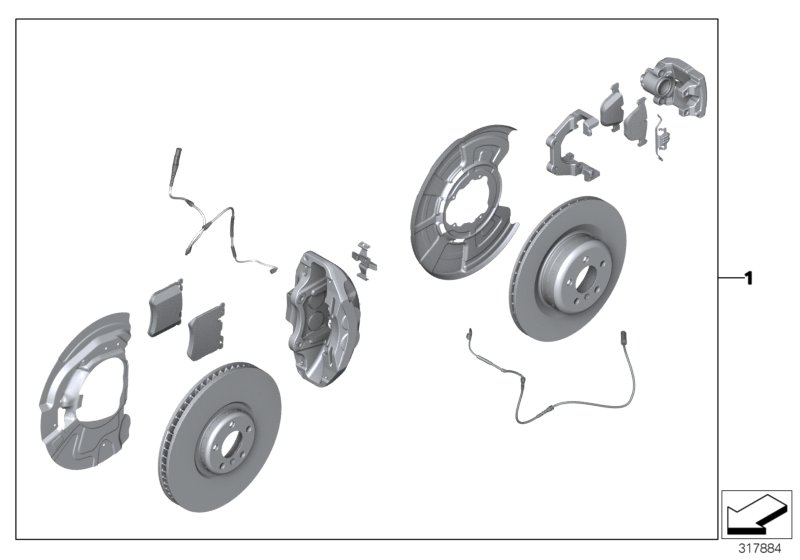 Genuine BMW 34112348054 F15 F16 Sports Brake Retrofit Kit F15 / F16 (Inc. X5) | ML Performance UK Car Parts