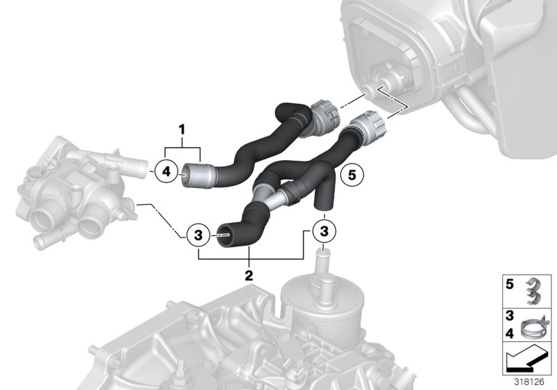 Genuine BMW Mini 64217609823 R56 Hose F Radiator And Engine Return (Inc. One 55kW, Cooper S ALL4 & Cooper ALL4) | ML Performance UK Car Parts