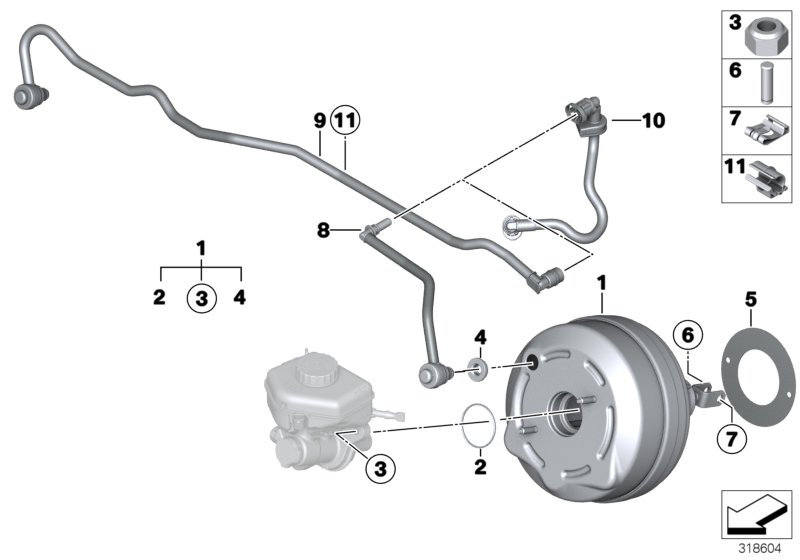 Genuine BMW 34336851098 F33 F20 F31 Brake Servo Unit (Inc. 120dX, 116d & M135iX) | ML Performance UK Car Parts