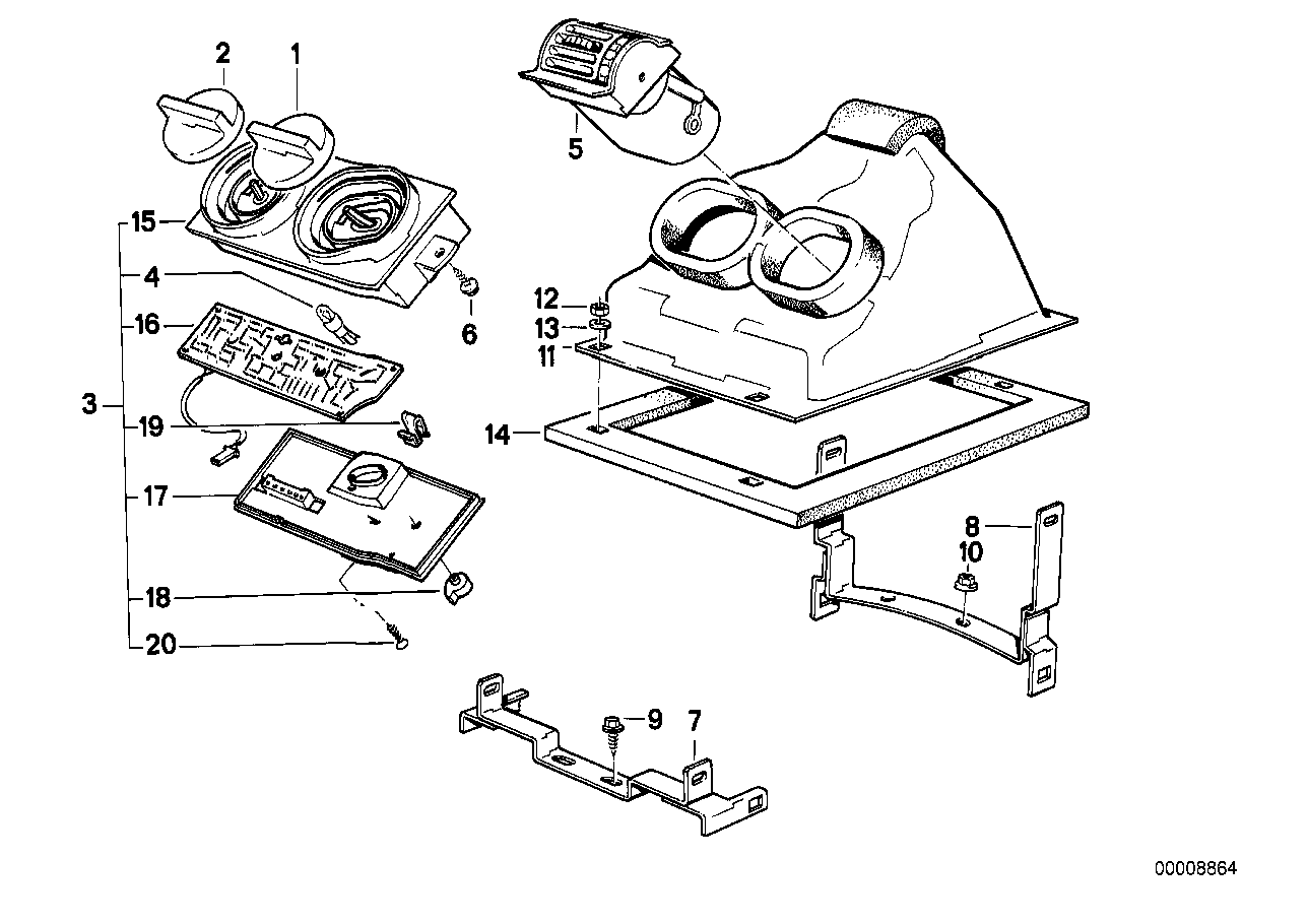 Genuine BMW 64511380690 E24 Cold Air Duct Center (Inc. M635CSi, 635CSi & 628CSi) | ML Performance UK Car Parts