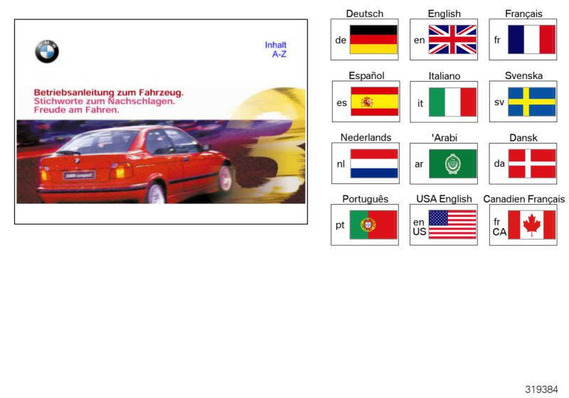 Genuine BMW 01419790427 E36 Owner'S Handbook E36/5 EN US, MJ 1998 (Inc. 318ti) | ML Performance UK Car Parts