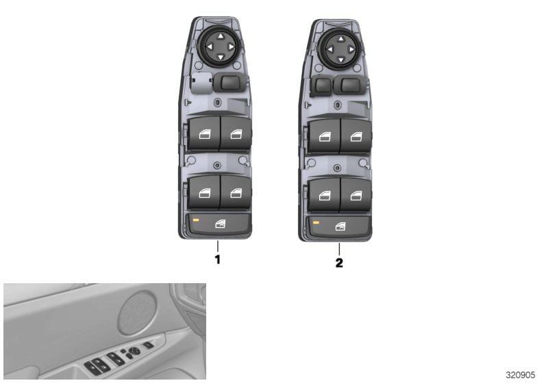 Genuine BMW 61319297347 F46 F16 Window Lifter Switch, Driver's Side (Inc. X1 & X2 M35iX) | ML Performance UK Car Parts