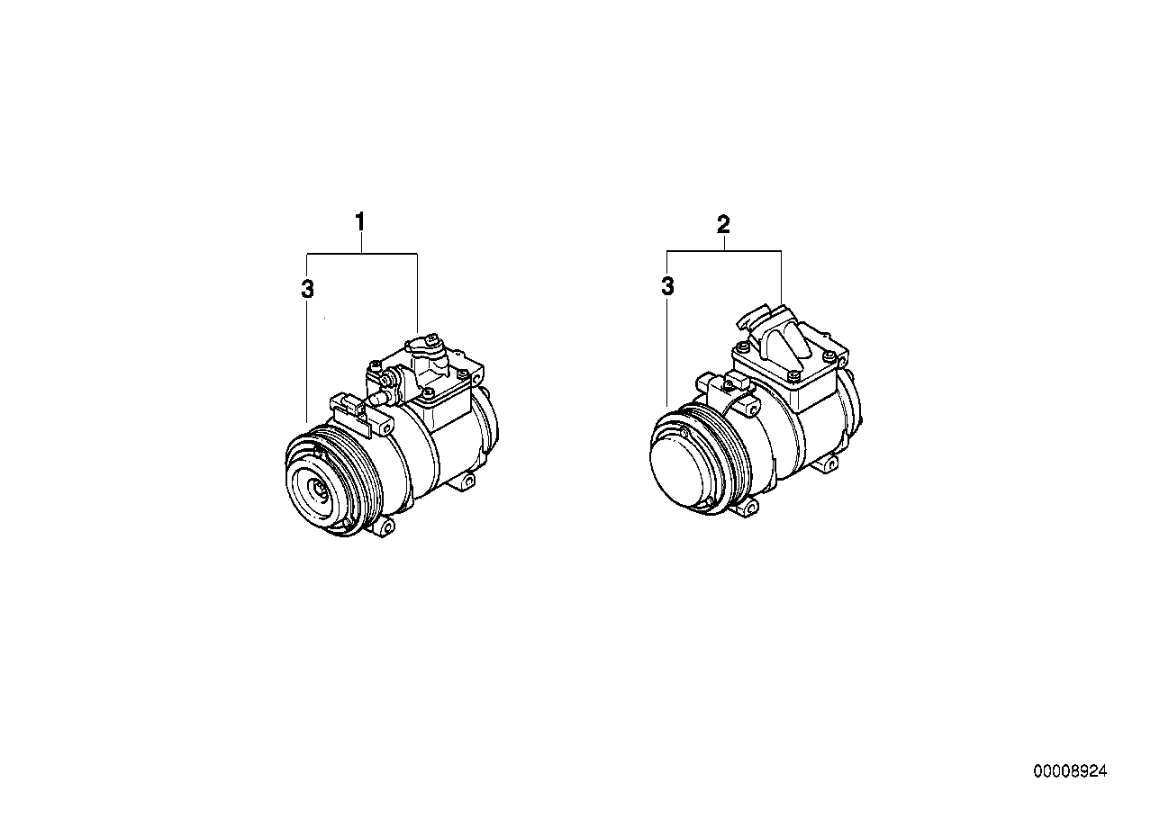 Genuine BMW 64528385918 E38 Exchange Air Conditioning Compressor (Inc. 750i, L7 & 750iLP) | ML Performance EU Car Parts