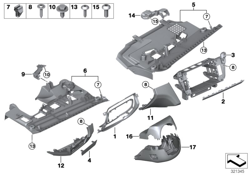 Genuine BMW 51459197466 F12 F06 Instrument Carrier, Instrument Panel (Inc. 650i, 640d & 650iX 4.0) | ML Performance UK Car Parts