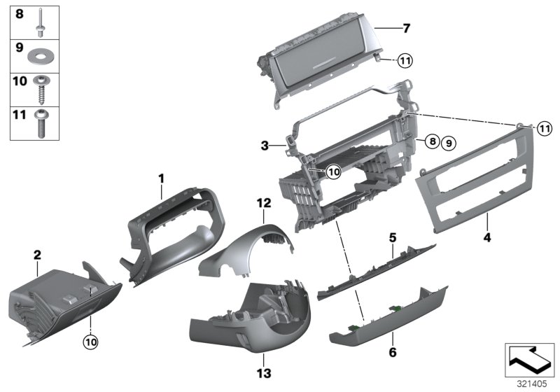 Genuine BMW 51459193778 F25 Equipment Mount (Inc. X3) | ML Performance UK Car Parts