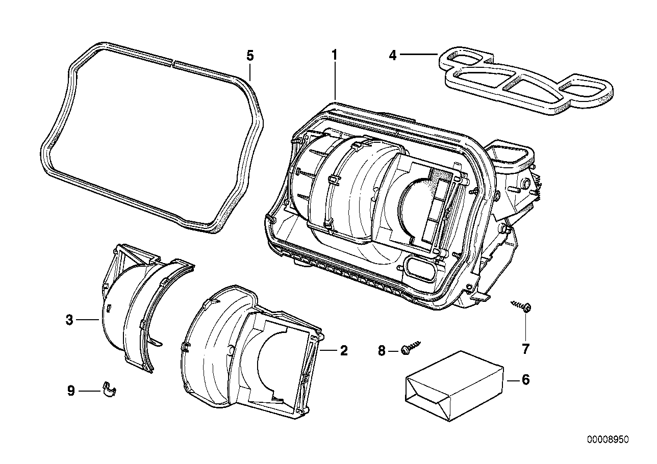 Genuine BMW 64118361923 E36 Empty Housing F Heater/Air Condit.Unit (Inc. 318ti, 316i 1.9 & 318tds) | ML Performance UK Car Parts