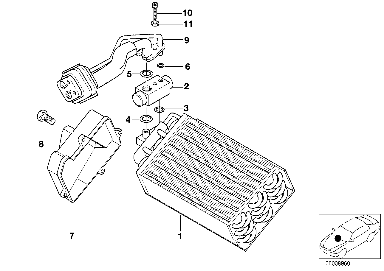 Genuine BMW 64518398840 E36 Evaporator (Inc. Z3) | ML Performance UK Car Parts