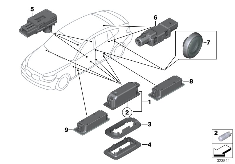 Genuine BMW 63319130841 F16 RR4 Support Holding Frame ANTHRAZIT (Inc. 730Li, X5 35iX & 550iX 4.0) | ML Performance UK Car Parts