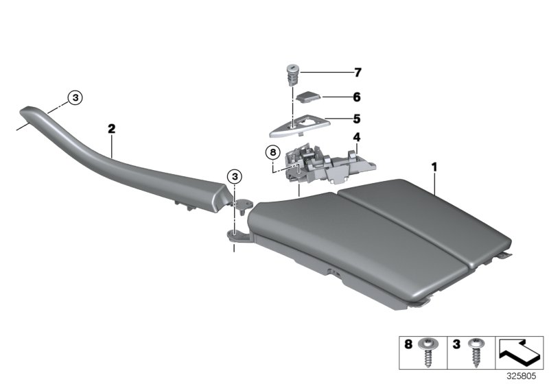 Genuine BMW 51169299323 Armrest In Leather, Front Center MOKKA (Inc. M550dX, 525dX & 535dX) | ML Performance UK Car Parts