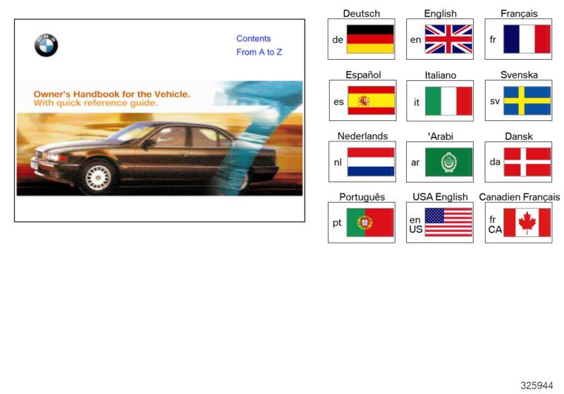 Genuine BMW 01410004597 Owner's Handbook E38 EN US, MJ 00/01 (Inc. 750iL, 740iLP & 740i) | ML Performance UK Car Parts