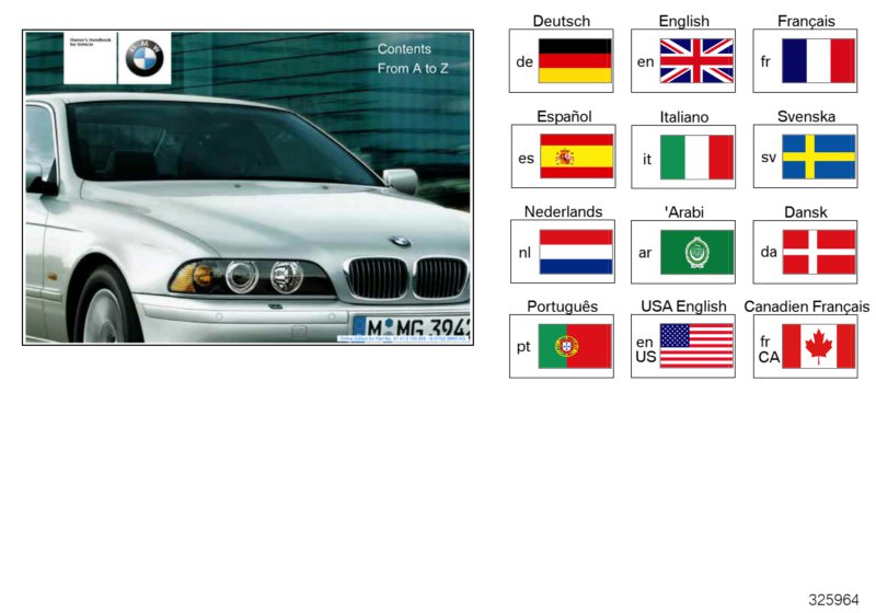 Genuine BMW 01419790517 Owner's Handbook E39, E39/2 EN US, MJ 1998 (Inc. 540i, 528i & 540iP) | ML Performance UK Car Parts