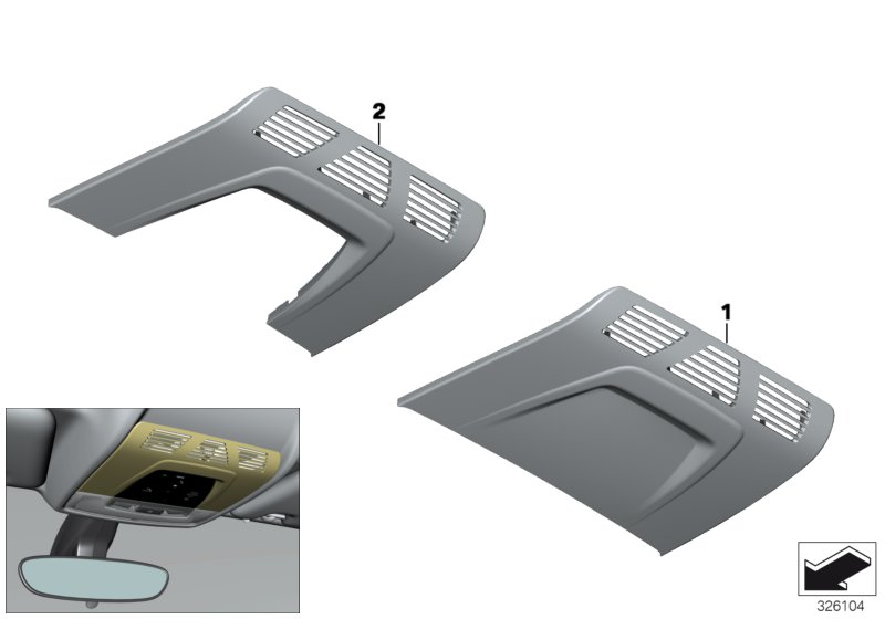 Genuine BMW 61319310628 Cover Pan.F.Roof Func.Center Carum Gray (Inc. i3 94Ah, i3 120Ah Rex & i3 120Ah) | ML Performance UK Car Parts