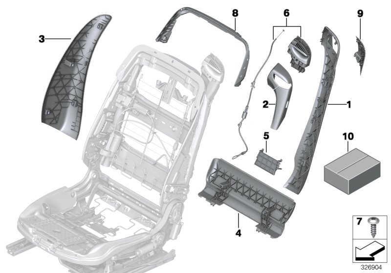 Genuine BMW 52107301804 F12 F13 F06 Trim Cover For Handle Recess, Right ELFENBEINWEISS (Inc. 640iX, 650iX & 640d) | ML Performance UK Car Parts