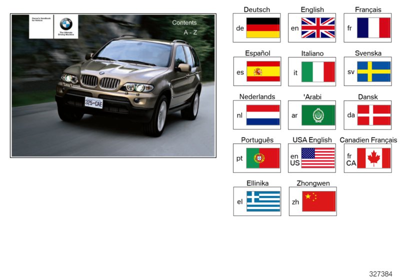 Genuine BMW 01410158701 E53 Owner's Handbook X5 E53 EN US, MJ 2005 (Inc. X5) | ML Performance UK Car Parts