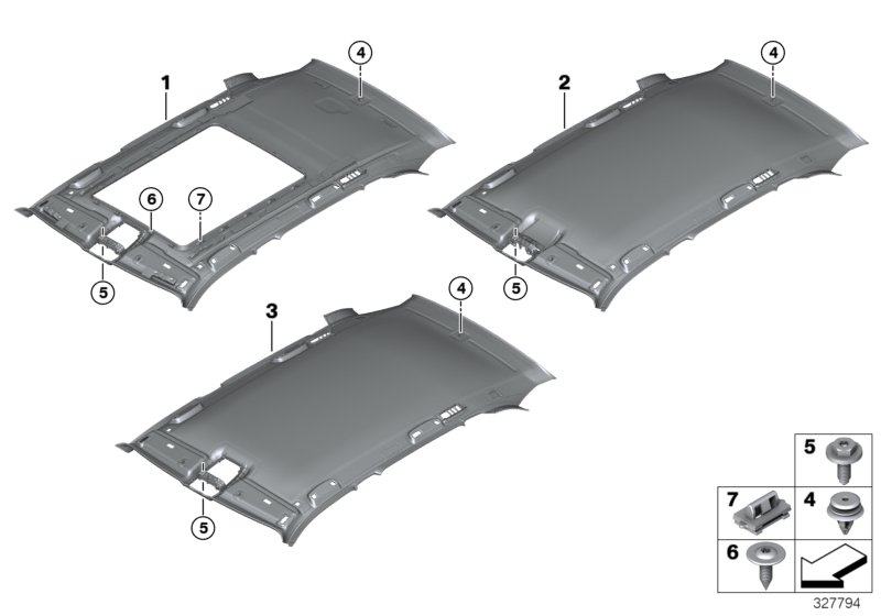 Genuine BMW 51447354739 F15 Headlining Panoramic Roof OYSTER (Inc. X5 25dX, X5 35iX & X5 35i) | ML Performance UK Car Parts