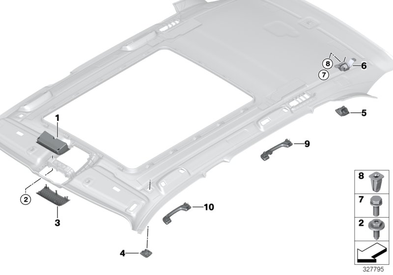 Genuine BMW 51447352807 F15 F16 Tray For Glasses OYSTER (Inc. X6) | ML Performance UK Car Parts