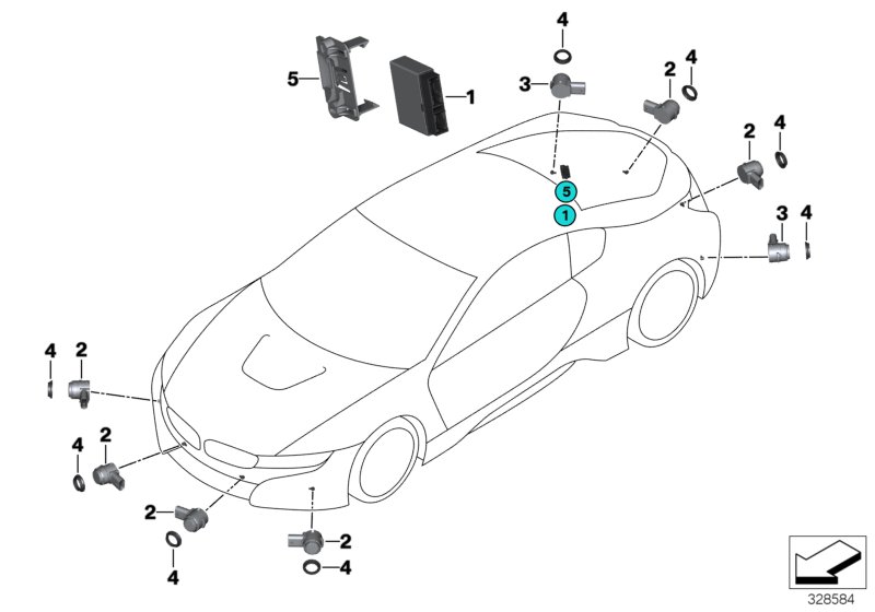 Genuine BMW 61359290006 I12 I15 Bracket Control Unit Pdc (Inc. i8) | ML Performance UK Car Parts