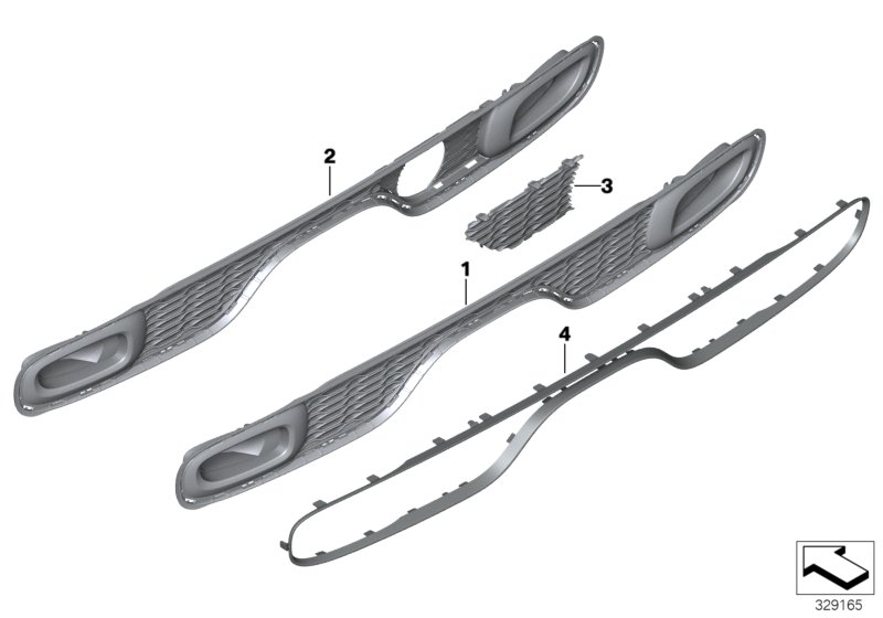 Genuine BMW Mini 51127376119 F56 F55 Grill Insert HTV (Inc. Cooper S) | ML Performance UK Car Parts