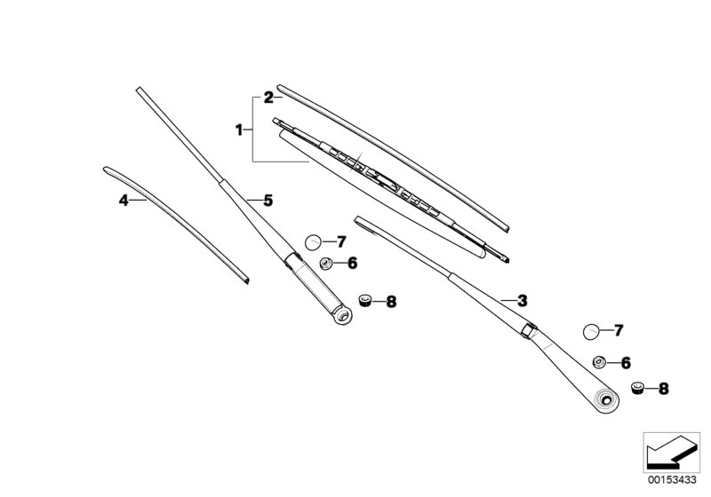 Genuine BMW 61613424489 E83 Wiper Rubberdriver Side (Inc. X3 3.0i, X3 1.8d & X3 2.5i) | ML Performance UK Car Parts