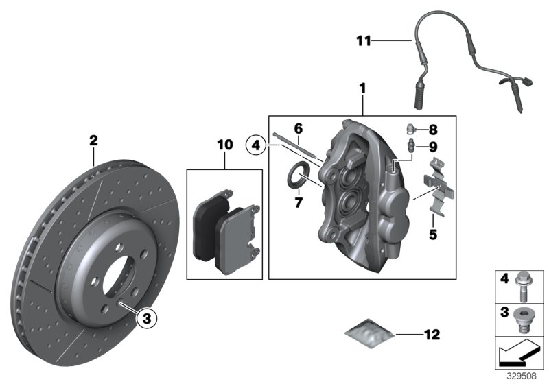 Genuine BMW 34116850932 F33 F34 F31 Caliper Housing Right (Inc. 335iX, 430i & 328i) | ML Performance UK Car Parts