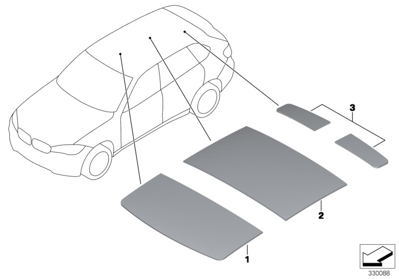 Genuine BMW 51489892169 G05 G06 Sound Insulation For Roof, Front (Inc. X5 45eX & X6) | ML Performance UK Car Parts