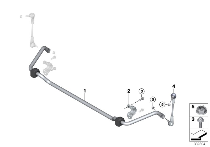 Genuine BMW 31356799091 Stabilizer Front With Rubber Mounting (Inc. i3 60Ah Rex, i3 120Ah Rex & i3 60Ah) | ML Performance UK Car Parts