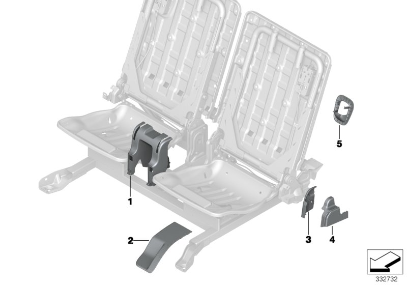 Genuine BMW 52307354075 F15 Covering Seat Rail Left ELFENBEINWEISS (Inc. X5) | ML Performance UK Car Parts