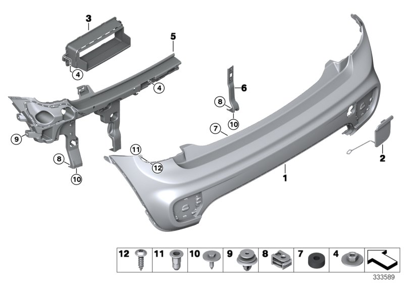 Genuine BMW Mini 51127382174 F56 Flap, Towing Eye, Primed JOHN COOPER W. (Inc. One, One First & Cooper SD) | ML Performance UK Car Parts