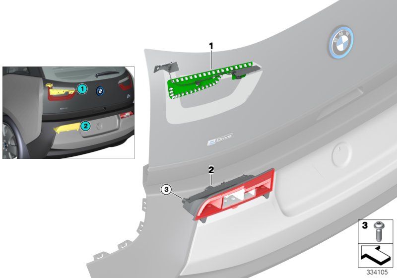 Genuine BMW 63217379767 Pcb For Tailgate Light, Left (Inc. i3s 94Ah Rex, i3s 120Ah Rex & i3s 94Ah) | ML Performance UK Car Parts