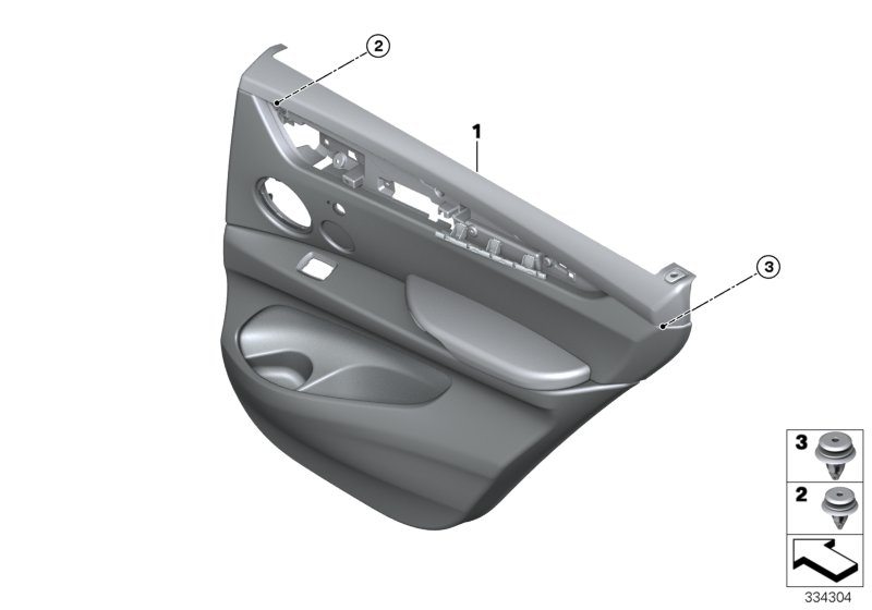 Genuine BMW 51427415461 F16 Door Lining Leather Rear Left TERRA (Inc. X6) | ML Performance UK Car Parts