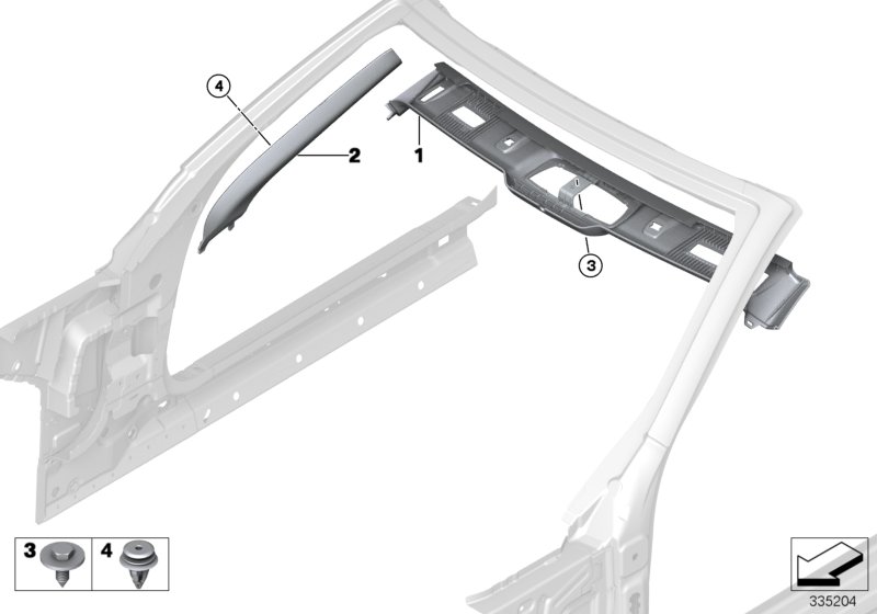 Genuine BMW 51447328736 F83 F33 Cover, Windscreen Panel, Top SCHWARZ (Inc. 430iX, 428iX & 428i) | ML Performance UK Car Parts