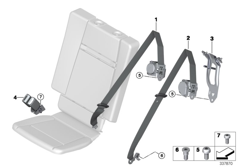 Genuine BMW 72117297125 F15 Lower Strap, Rear (Inc. X5) | ML Performance UK Car Parts