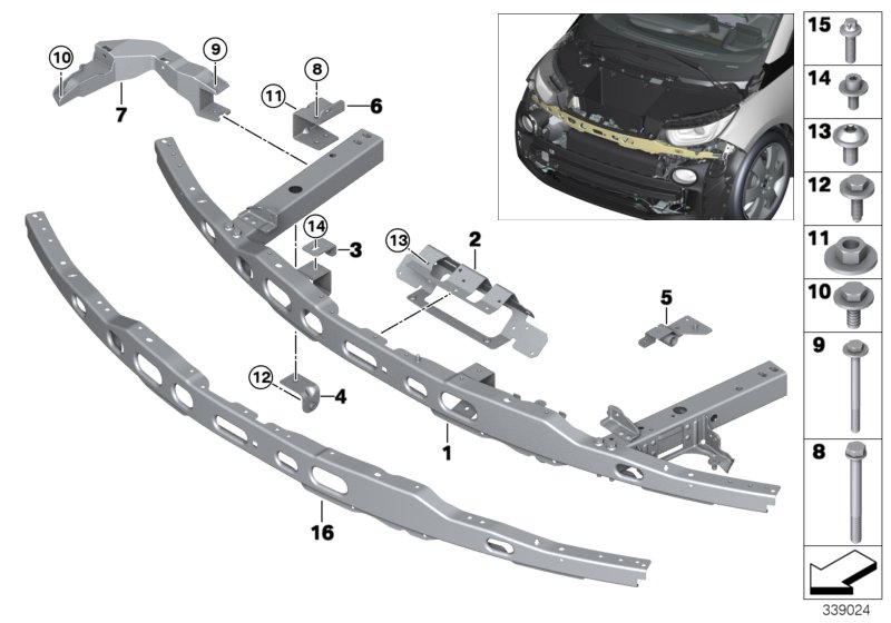 Genuine BMW 07119907884 Countersunk Screw M6X16 (Inc. Cooper) | ML Performance UK Car Parts