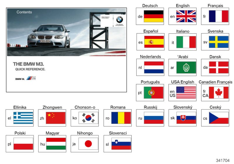 Genuine BMW 01402607698 E90 E92 E93 Brief Instructions E90 M3,E92 M3,E93 M3 EN US, MJ 2011 (Inc. M3) | ML Performance UK Car Parts