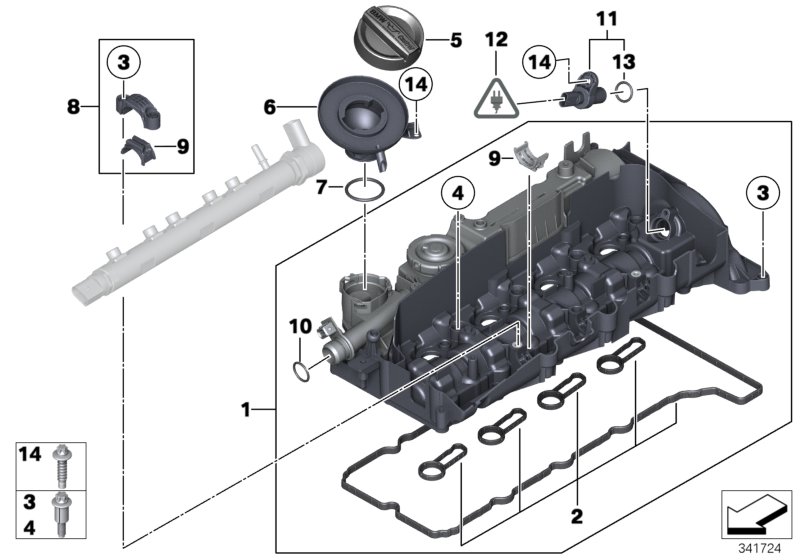 Genuine BMW 11128589942 F31 F30 Cylinder Head Cover (Inc. X3 28dX, 328dX & 328d) | ML Performance UK Car Parts