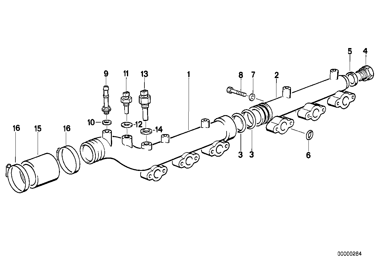 Genuine BMW 11531315271 E34 Radiator Line (Inc. M5 3.8, M5 3.6 & M5) | ML Performance UK Car Parts