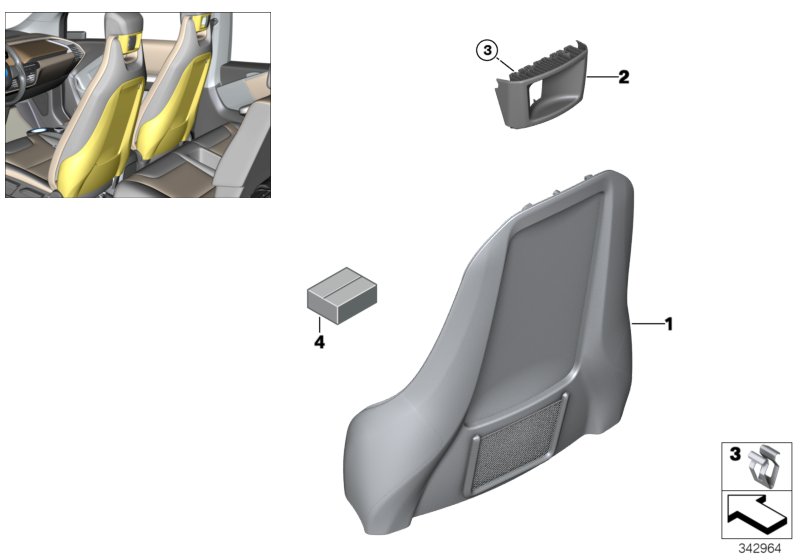 Genuine BMW 52107304228 I12 Cover, Release Right (Inc. i3 120Ah Rex, i3s 120Ah & i3s 94Ah) | ML Performance UK Car Parts