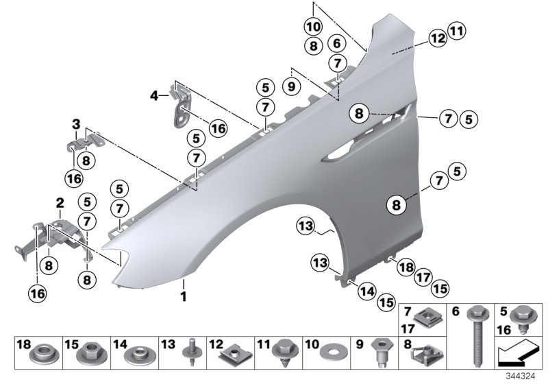 Genuine BMW 41358052621 F13 Side Panel, Front Left (Inc. M6) | ML Performance UK Car Parts