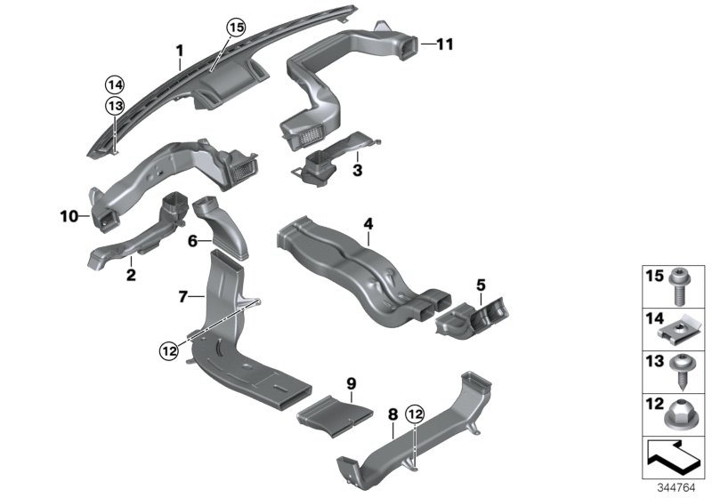 Genuine BMW 64229252347 F15 F16 Air Duct, Footwell, Driver's Side (Inc. X6) | ML Performance UK Car Parts