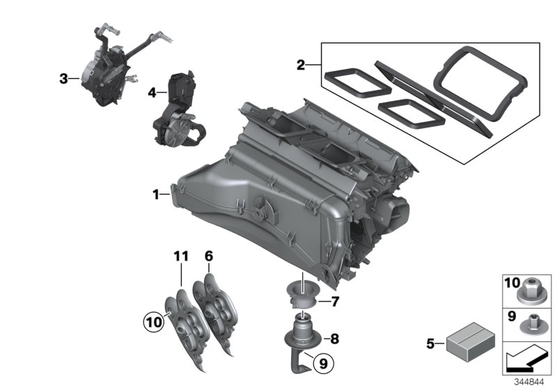 Genuine BMW 64119244078 F25 F26 Empty Housing F Heater/Air Condit.Unit (Inc. X3 35iX, X3 20i & X4 28iX) | ML Performance UK Car Parts