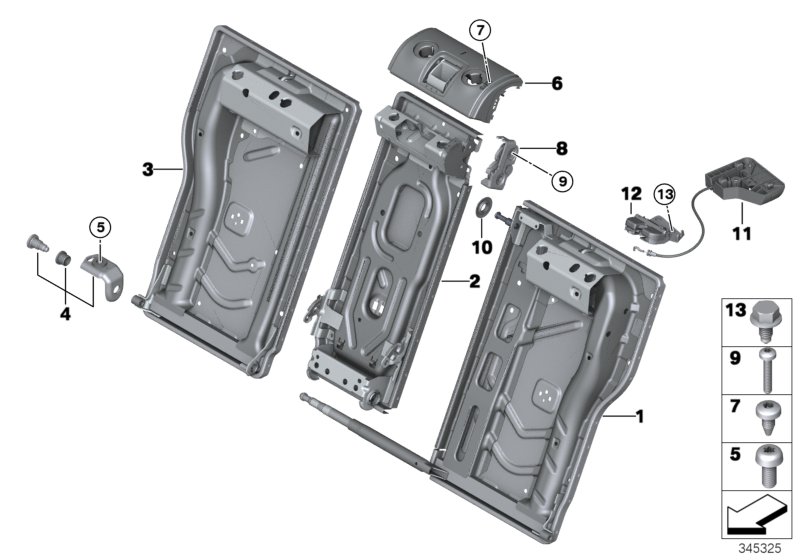 Genuine BMW 52207267863 F87 F22 F30 Frame, Backrest Left (Inc. 418i, 328i & 320iX) | ML Performance UK Car Parts