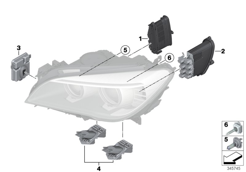 Genuine BMW 63117440875 RR4 RR6 Driver Module For Headlight (Inc. 750LiX 4.0, 740LdX & 730d) | ML Performance UK Car Parts