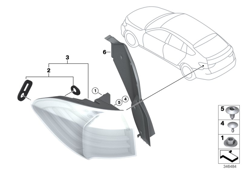 Genuine BMW 51497320718 F07 Tail Light Finisher, Right (Inc. 535dX, 535iX & 550iX 4.4) | ML Performance UK Car Parts