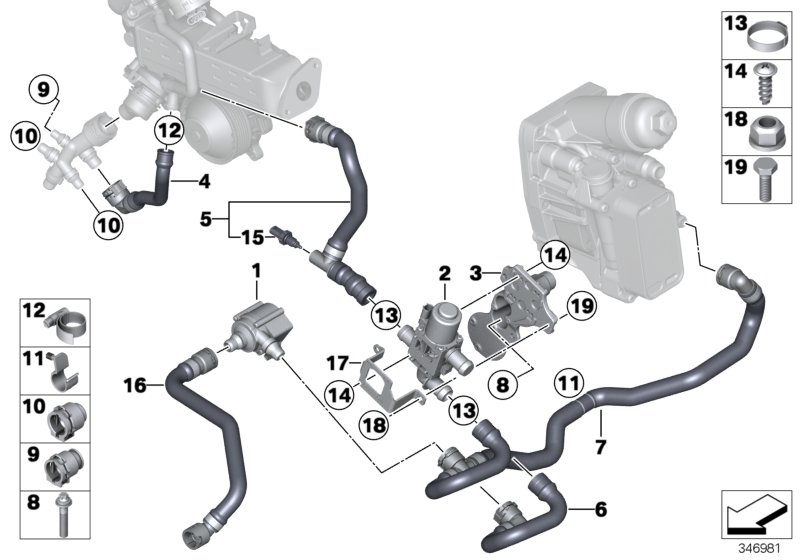 Genuine BMW 11538515080 F11 F15 F25 Coolant Hose (Inc. 520d ed, 520d & X5 25dX) | ML Performance UK Car Parts