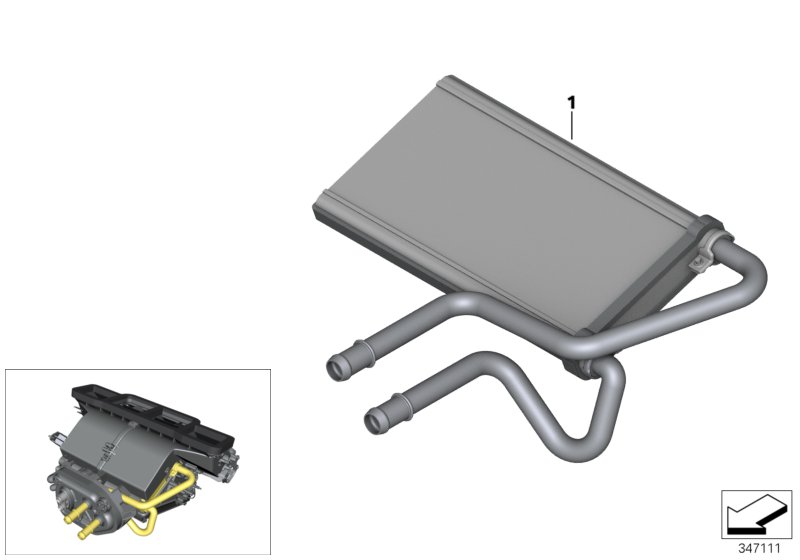 Genuine BMW 64119188992 I12 E89 Heating Element With Double Pipe (Inc. i8, Z4 18i & Z4 35is) | ML Performance UK Car Parts