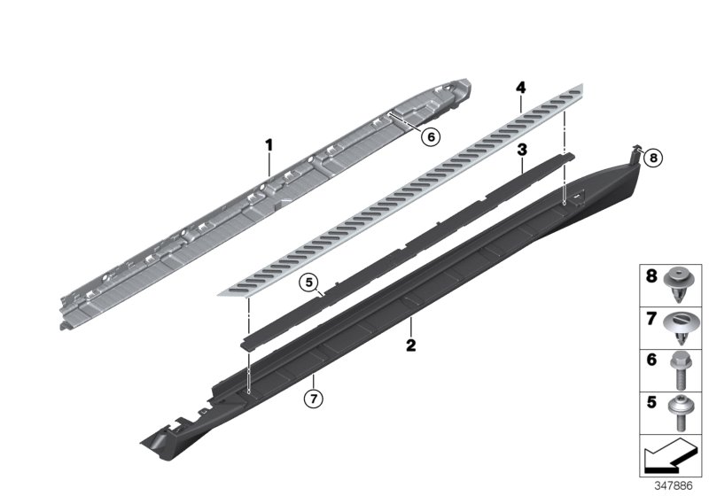 Genuine BMW 51777294385 F15 Running Board, Rocker Panel, Left (Inc. X5) | ML Performance UK Car Parts