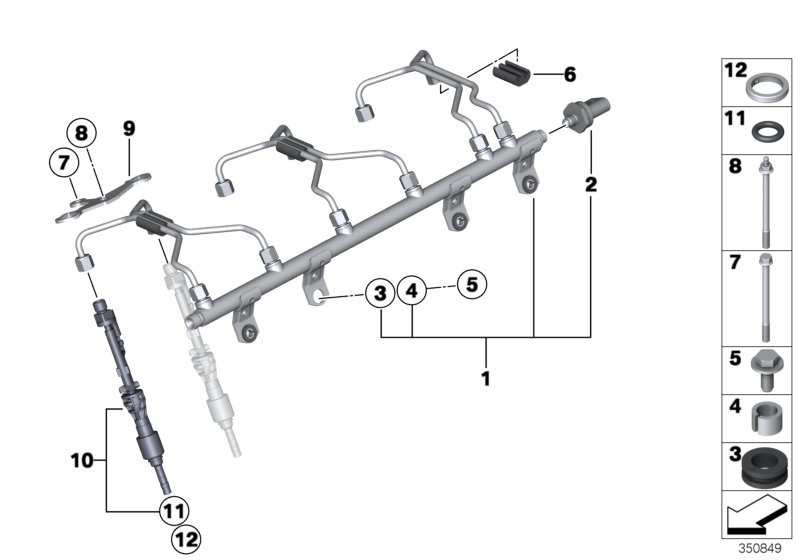 Genuine BMW 13537848363 F83 F80 High-Pressure Rail (Inc. M4, M4 GTS & M4 CS) | ML Performance UK Car Parts